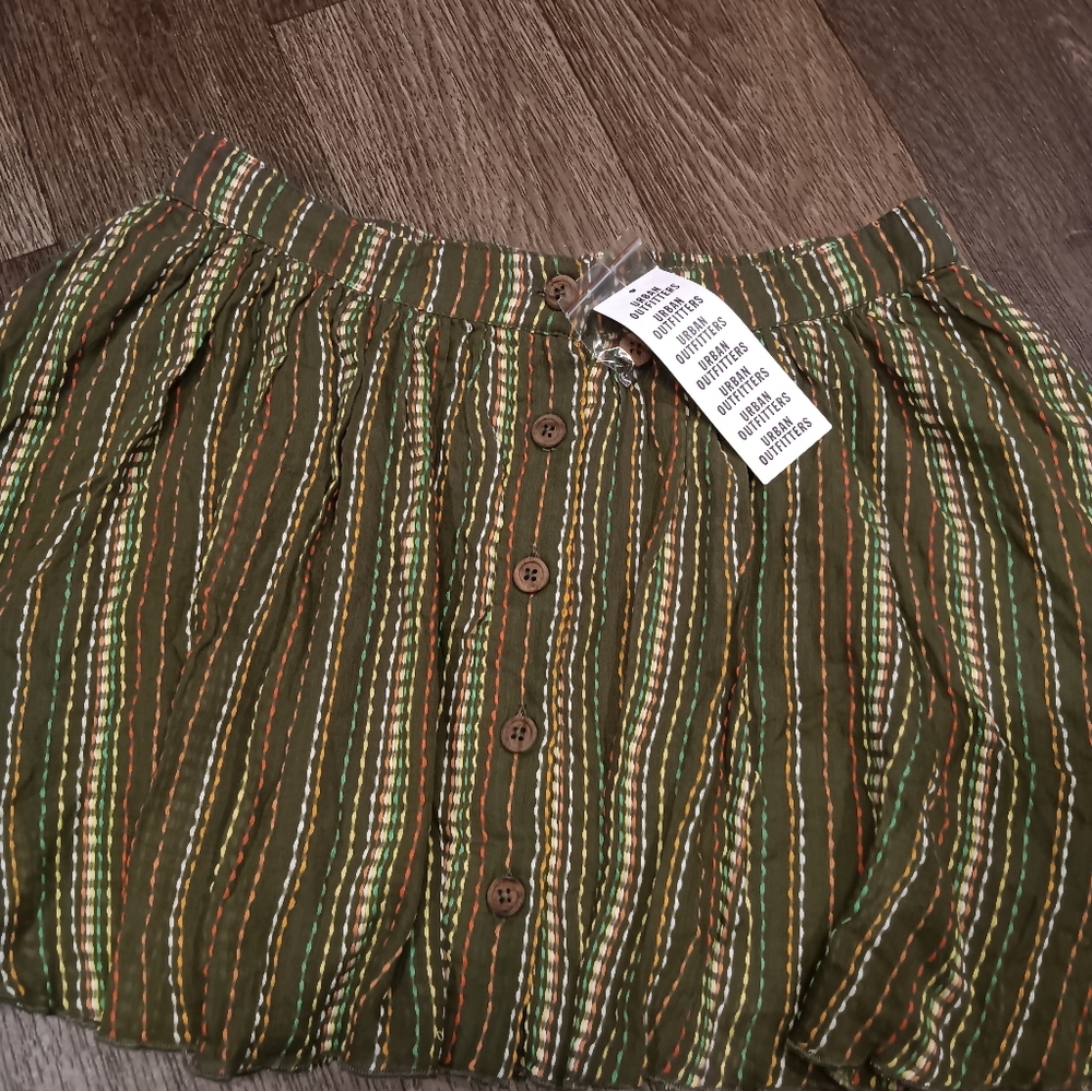 Kimchi Blue Bonnie Button-Front Mini Skirt Sz M - Picture 3 of 5
